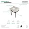 Kingston Brass 30X22 Carrara Marble Vanity Top W/Brass Feet Combo, Carrara Marble/Blk KVPB3030MBSQ0 - alternate 2